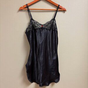 Vintage Victorias Secret Womens Slip Dress Size Small Cami Satin Lace Flirty Y2K